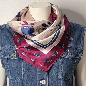 Vintage 1980s Native Scenic Print Scarf By Skemo Canada